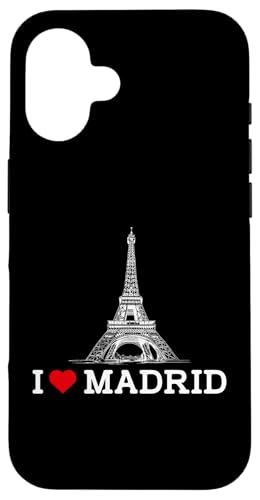 I Love Madrid Funny Eiffel Tower Gag Joke Prank Cool Humor Hülle für iPhone 16 von Gagster