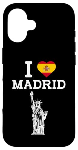 I Love Madrid Funny Gag Joke Statue Of Liberty Prank Humor Hülle für iPhone 16 von Gagster