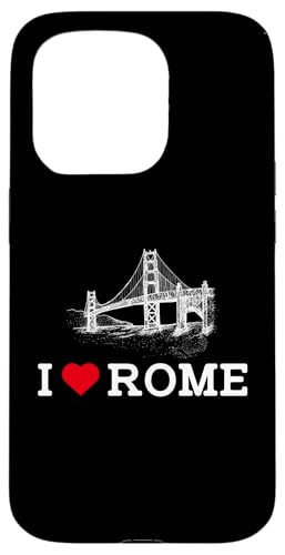 I Love Rome Funny Bridge Gag Joke Cool Landmark Prank Humor Hülle für iPhone 15 Pro von Gagster