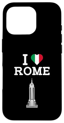 I Love Rome Funny Empire State Gag Joke Prank Humor Novelty Hülle für iPhone 16 Pro von Gagster
