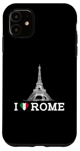 I Love Rome Funny Gag Joke Eiffel Tower Prank Humor Novelty Hülle für iPhone 11 von Gagster