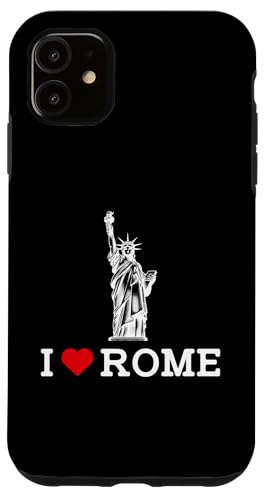 I Love Rome Funny Statue Of Liberty Prank Landmark Gag Joke Hülle für iPhone 11 von Gagster