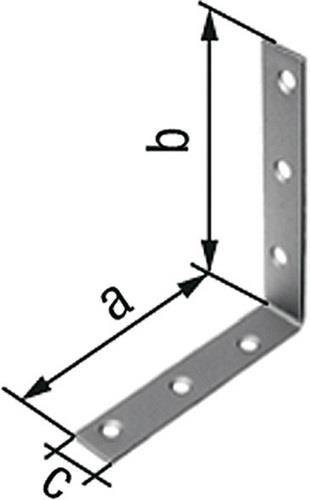 25 Stk. Gah Stuhlwinkel L.75 x 75mm B.16mm S.2mm VA Loch-D.5,5mm 361136 von Gah
