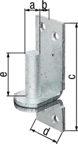 Gah Kloben DI auf Platte 20x20mm TZN 311308 Gah Kloben DI auf Platte 20x20mm TZN 311308 von Gah