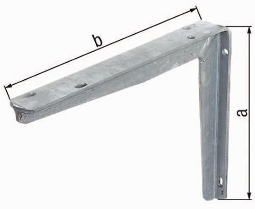 Gah Konsole L.250mm H.200mm STA roh TZN Trgf.225kg 800703 von Gah