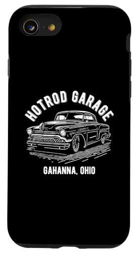 Gahanna Ohio Hotrod Garage Oldtimer Design Hülle für iPhone SE (2020) / 7 / 8 von Gahanna Ohio Classic Hotrod Car Designs