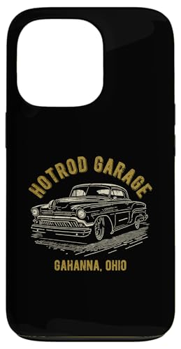 Gahanna Ohio Hotrod Garage Oldtimer Used-Look Hülle für iPhone 13 Pro von Gahanna Ohio Classic Hotrod Car Designs