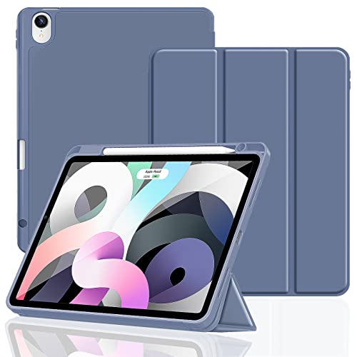 Gahwa Hülle Kompatibel mit 10.9 Zoll iPad Air 5. Generation 2022/iPad Air 4 2020, Ultradünn Schutzhülle mit Stifthalter (Unterstützt Pencil 2), Smart Case Cover mit Auto Schlaf/Wach - Lavendel Lila von Gahwa