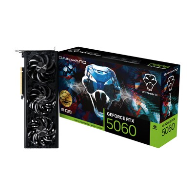 GAINWARD GeForce RTX 5060 Python III OC 8GB GDDR7 Grafikkarte HDMI/3xDP GAINWARD GeForce RTX 5060 Python III OC 8GB GDDR7 Grafikkarte HDMI/3xDP von Gainward