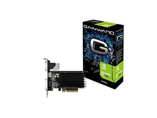 Gainward GRA PCX GT730 SilentFX Grafikkarte (PCI-e, 2GB GDDR3-Speicher, HDMI, DVI, VGA, 1 GPU) 3224 Schwarz von Gainward