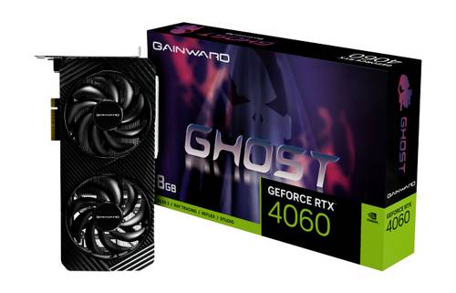 Gainward Grafikkarte Nvidia GeForce RTX 4060 GHOST 8GB GDDR6-SDRAM PCIe x16 DisplayPort, HDMI® NVID von Gainward