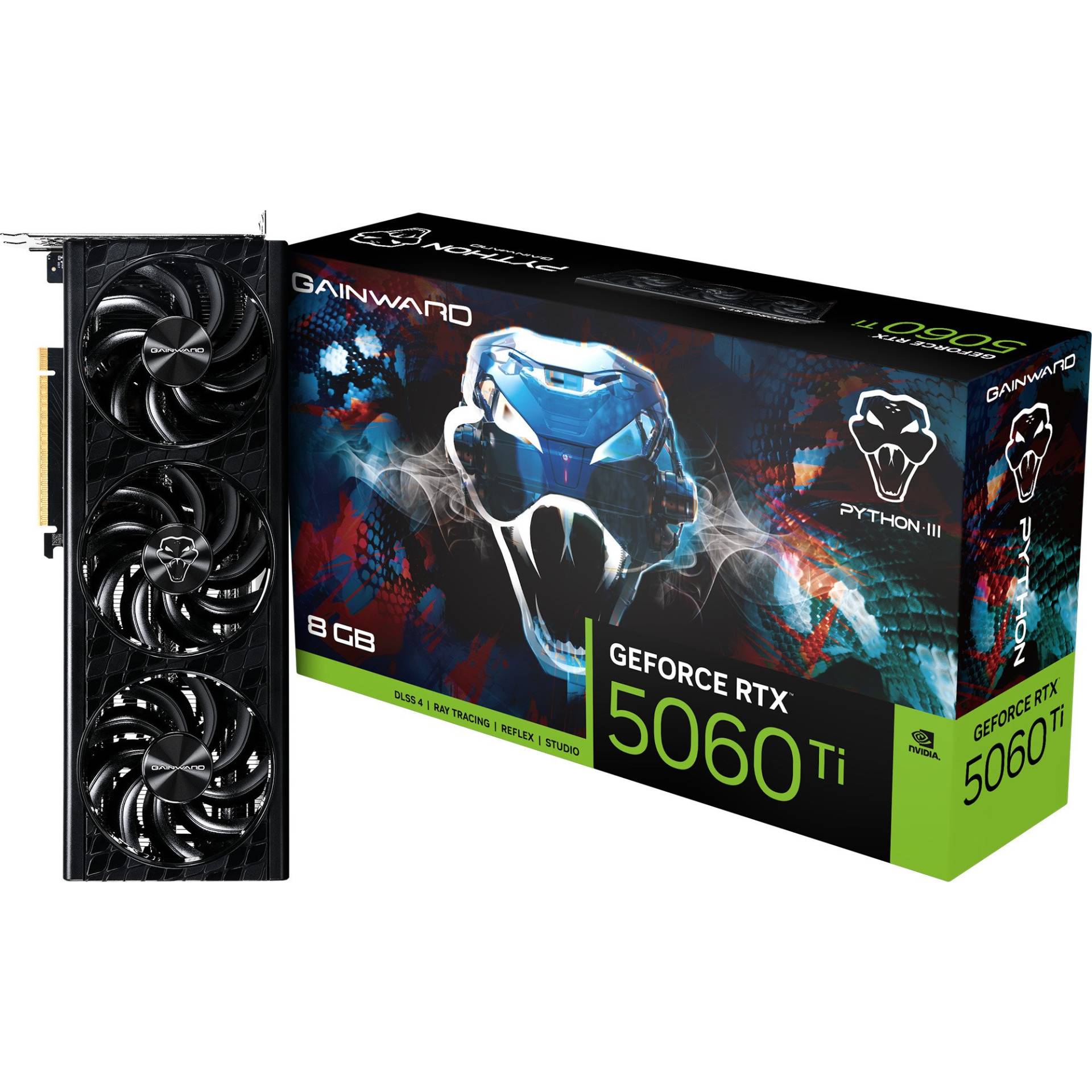 GeForce RTX 5060 Ti Python III 8GB, Grafikkarte GeForce RTX 5060 Ti Python III 8GB, Grafikkarte von Gainward