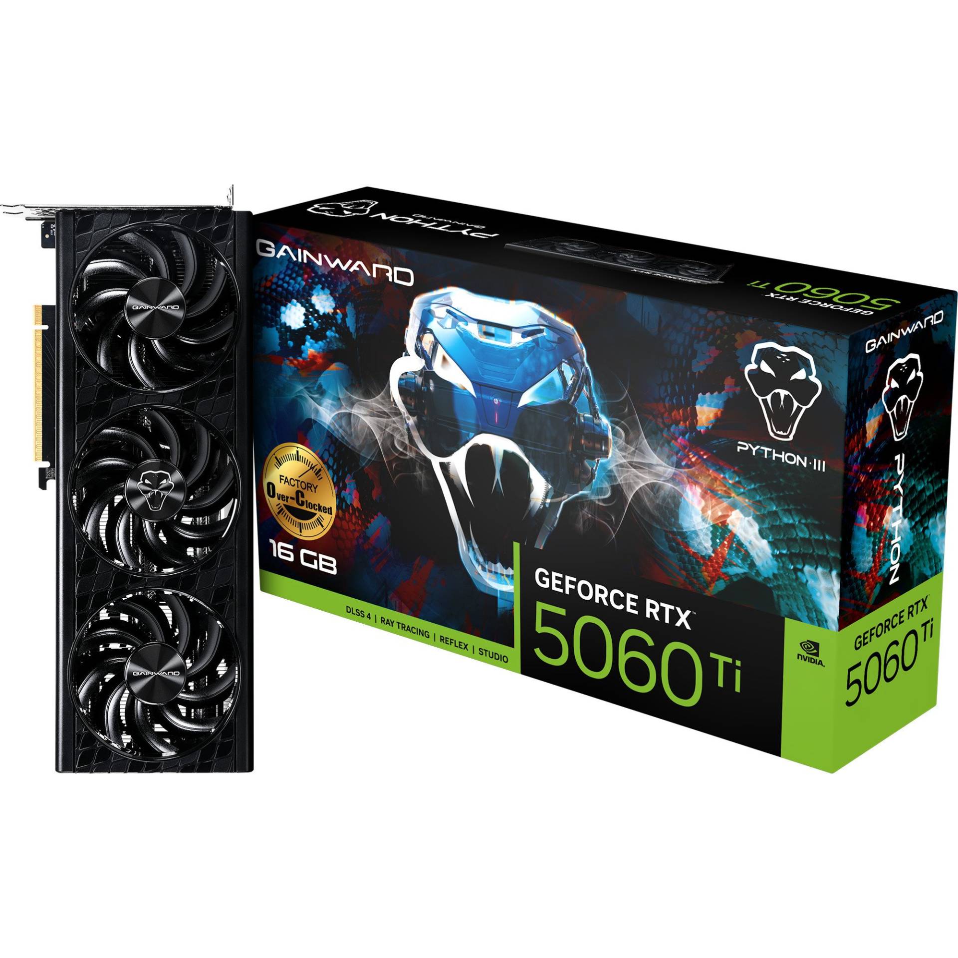 GeForce RTX 5060 Ti Python III OC 16GB, Grafikkarte GeForce RTX 5060 Ti Python III OC 16GB, Grafikkarte von Gainward