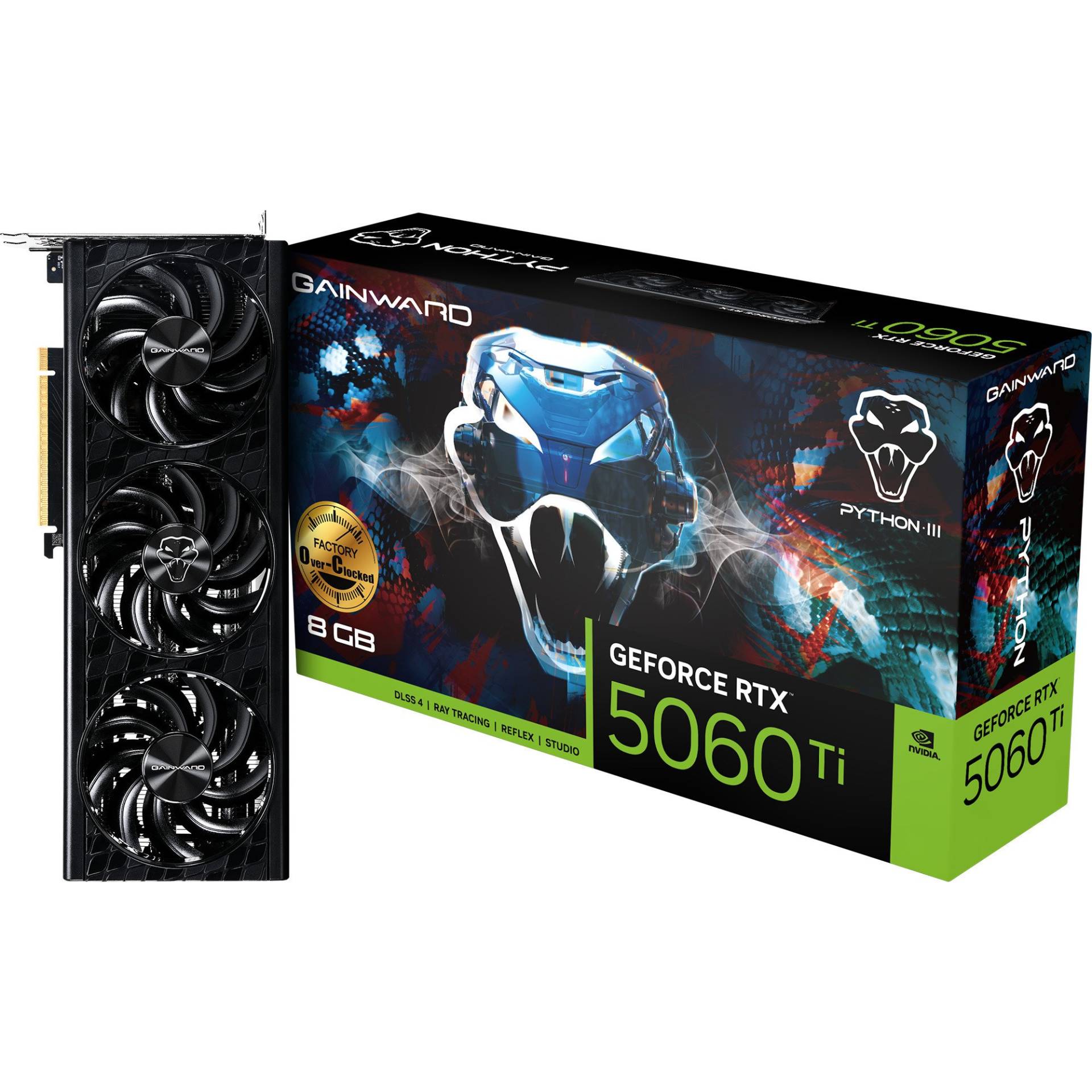 GeForce RTX 5060 Ti Python III OC 8GB, Grafikkarte GeForce RTX 5060 Ti Python III OC 8GB, Grafikkarte von Gainward
