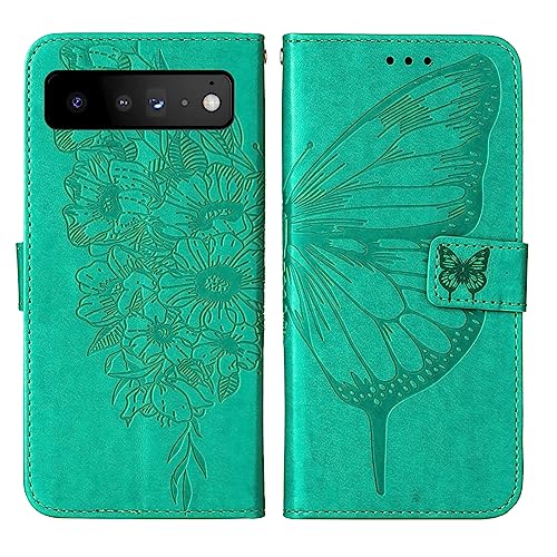 Galafu Hülle Kompatibel mit Google Pixel 6 Pro, PU Leder Flip Handyhülle mit Kartenfach, Klappbare Magnetisch Schutzhülle für Google Pixel 6 Pro, Grün Galafu Hülle Kompatibel mit Google Pixel 6 Pro, PU Leder Flip Handyhülle mit Kartenfach, Klappbare Magnetisch Schutzhülle für Google Pixel 6 Pro, Grün von Galafu