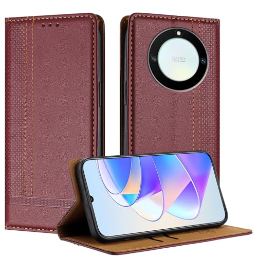 Galafu Hülle für Honor Magic5 Lite 5G Hülle, Stoßfeste PU Leder Flip Schutzhülle mit Standfunktion, Klappbar Wallet Handyhülle für Honor Magic5 Lite 5G, Weinrot Galafu Hülle für Honor Magic5 Lite 5G Hülle, Stoßfeste PU Leder Flip Schutzhülle mit Standfunktion, Klappbar Wallet Handyhülle für Honor Magic5 Lite 5G, Weinrot von Galafu