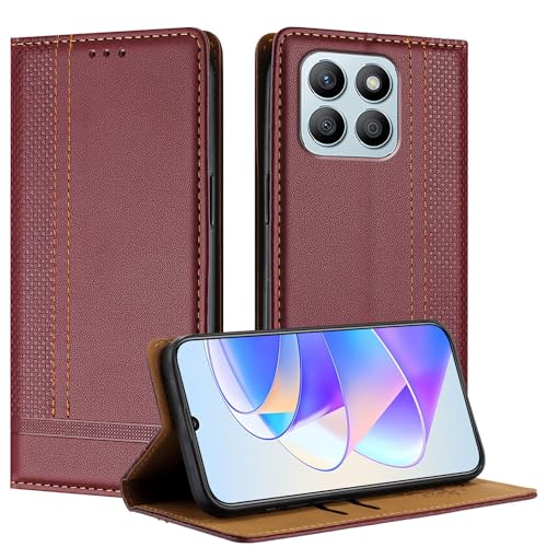 Galafu Hülle für Honor X8b Hülle, Stoßfeste PU Leder Flip Schutzhülle mit Standfunktion, Klappbar Wallet Handyhülle für Honor X8b, Weinrot Galafu Hülle für Honor X8b Hülle, Stoßfeste PU Leder Flip Schutzhülle mit Standfunktion, Klappbar Wallet Handyhülle für Honor X8b, Weinrot von Galafu