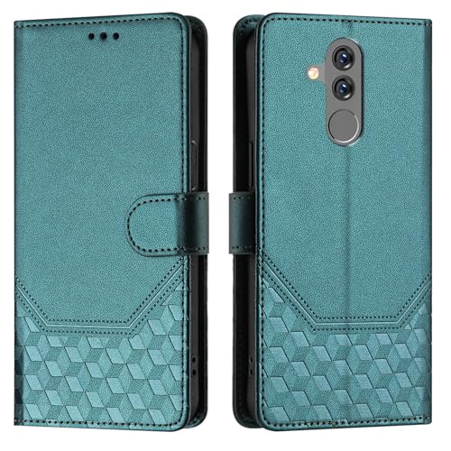 Galafu Hülle für Huawei Mate 20 Lite Hülle, PU Leder Handyhülle mit RFID Schutz, Tasche Magnet Schutzhülle mit Standfunktion für Huawei Mate 20 Lite, Grün von Galafu