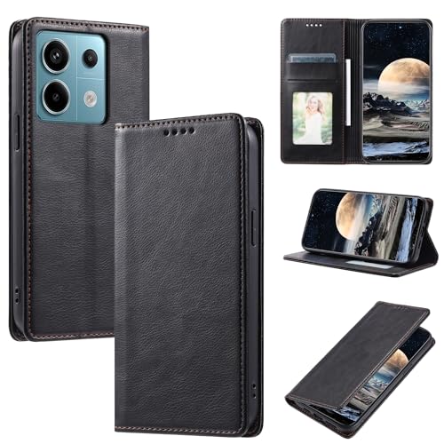 Galafu Hülle für Redmi Note 13 5G Hülle, PU Leder Flip Wallet Handyhülle mit Kartenfach, Stoßfeste Klappbar Schutzhülle für Redmi Note 13 5G, Schwarz Galafu Hülle für Redmi Note 13 5G Hülle, PU Leder Flip Wallet Handyhülle mit Kartenfach, Stoßfeste Klappbar Schutzhülle für Redmi Note 13 5G, Schwarz von Galafu