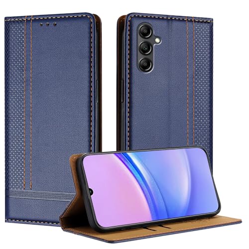 Galafu Hülle für Samsung Galaxy A15 5G / 4G Hülle, Stoßfeste PU Leder Flip Schutzhülle mit Standfunktion, Klappbar Wallet Handyhülle für Samsung A15 5G / 4G, Blau von Galafu