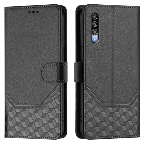 Galafu Hülle für Samsung Galaxy A50 / Galaxy A30S / Galaxy A50S Hülle, PU Leder Handyhülle mit RFID Schutz, Tasche Magnet Schutzhülle mit Standfunktion für Samsung A50 / A30S / A50S, Schwarz von Galafu