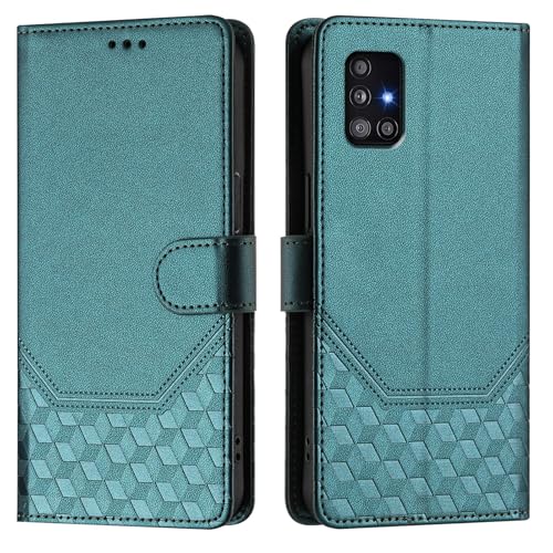 Galafu Hülle für Samsung Galaxy A51 4G Hülle, PU Leder Handyhülle mit RFID Schutz, Tasche Magnet Schutzhülle mit Standfunktion für Samsung A51 4G, Grün von Galafu
