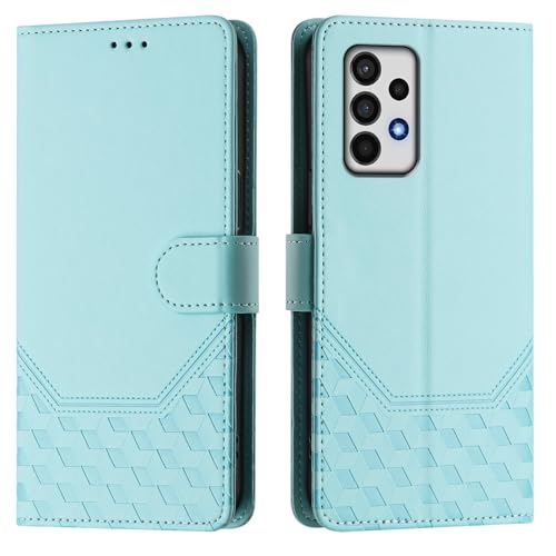 Galafu Hülle für Samsung Galaxy A52 4G / 5G / Galaxy A52s 5G Hülle, PU Leder Handyhülle mit RFID Schutz, Tasche Magnet Schutzhülle mit Standfunktion für Samsung A52 4G / 5G / A52s 5G, Hellgrün von Galafu