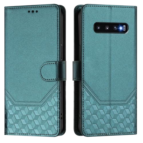 Galafu Hülle für Samsung Galaxy S10 Hülle, PU Leder Handyhülle mit RFID Schutz, Tasche Magnet Schutzhülle mit Standfunktion für Samsung S10, Grün Galafu Hülle für Samsung Galaxy S10 Hülle, PU Leder Handyhülle mit RFID Schutz, Tasche Magnet Schutzhülle mit Standfunktion für Samsung S10, Grün von Galafu