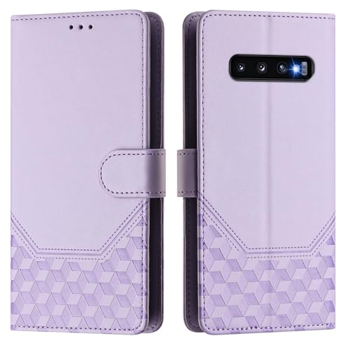 Galafu Hülle für Samsung Galaxy S10 Hülle, PU Leder Handyhülle mit RFID Schutz, Tasche Magnet Schutzhülle mit Standfunktion für Samsung S10, Hellviolett Galafu Hülle für Samsung Galaxy S10 Hülle, PU Leder Handyhülle mit RFID Schutz, Tasche Magnet Schutzhülle mit Standfunktion für Samsung S10, Hellviolett von Galafu