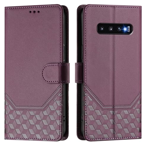 Galafu Hülle für Samsung Galaxy S10 Hülle, PU Leder Handyhülle mit RFID Schutz, Tasche Magnet Schutzhülle mit Standfunktion für Samsung S10, Violett Galafu Hülle für Samsung Galaxy S10 Hülle, PU Leder Handyhülle mit RFID Schutz, Tasche Magnet Schutzhülle mit Standfunktion für Samsung S10, Violett von Galafu