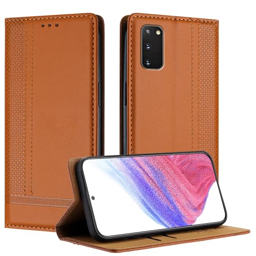 Galafu Hülle für Samsung Galaxy S20 FE Hülle, Stoßfeste PU Leder Flip Schutzhülle mit Standfunktion, Klappbar Wallet Handyhülle für Samsung S20 FE, Braun von Galafu