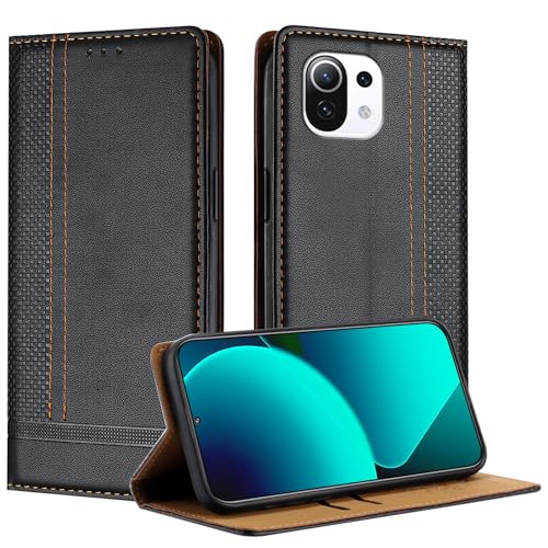 Galafu Hülle für Xiaomi MI 11 Lite 4G / Xiaomi MI 11 Lite 5G / Xiaomi MI 11 Lite 5G NE Hülle, Stoßfeste PU Leder Flip Schutzhülle, Klappbar Wallet Handyhülle für Xiaomi MI 11 Lite 4G / 5G, Schwarz Galafu Hülle für Xiaomi MI 11 Lite 4G / Xiaomi MI 11 Lite 5G / Xiaomi MI 11 Lite 5G NE Hülle, Stoßfeste PU Leder Flip Schutzhülle, Klappbar Wallet Handyhülle für Xiaomi MI 11 Lite 4G / 5G, Schwarz von Galafu
