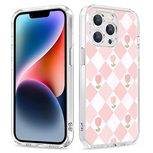 Galafu Hülle für iPhone 11 Pro, Transparente TPU Silikon Anti Gelb Handyhülle für Mädchen, Ultra Durchsichtig Dünn Stoßfest Anti-Kratz Schutzhülle für iPhone 11 Pro (5.8 inch), Rosa Tulpe -2 von Galafu