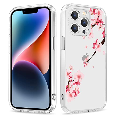 Galafu Hülle für iPhone 11 Pro Max, Stoßfest Transparenter TPU Silicone Hanyhülle, Ultra Durchsichtig Mädchen Schutzhülle für iPhone 11 Pro Max (6.5 inch), Rosa Blume -1 von Galafu