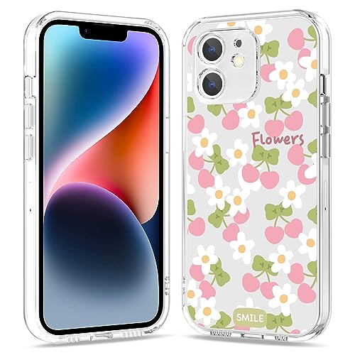 Galafu Hülle für iPhone 12, Ultra Durchsichtig TPU Silikon Kratzfeste Handyhülle für Mädchen, Dünn Transparente Stoßfest Anti-Kratz Schutzhülle mit Motiv für iPhone 12 (6.1 inch), Muster 35 von Galafu