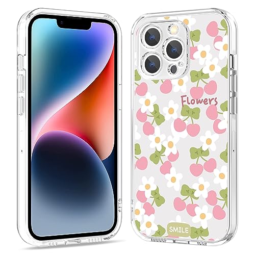Galafu Hülle für iPhone 13 Pro Max, Durchsichtig TPU Silikon Kratzfeste Handyhülle für Mädchen, Dünn Transparente Stoßfest Anti-Kratz Schutzhülle mit Motiv für iPhone 13 Pro Max (6.7 inch), Muster 35 von Galafu