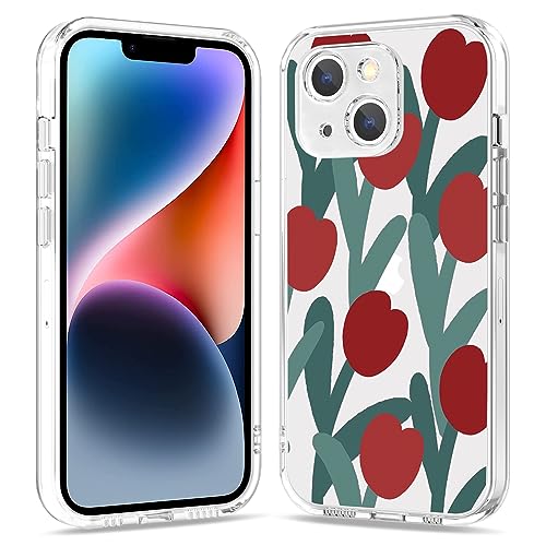 Galafu Hülle für iPhone 14 Plus, Anti-Kratzt Transparente TPU Silikon Schutzhülle mit Motiv für Frauen, Ultra Durchsichtig Stoßfest Kratzfeste Handyhülle für iPhone 14 Plus (6.7 inch), Muster 40 von Galafu