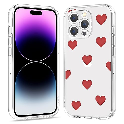 Galafu Hülle für iPhone 14 Pro, 360 Grad Komplettschutz Stoßfest Handyhülle mit Motiv für Mädchen, Anti-Kratzt Ultra Durchsichtig TPU Silikon Schutzhülle für iPhone 14 Pro (6.1 inch), Muster 21 von Galafu