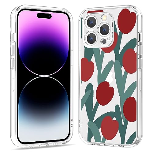 Galafu Hülle für iPhone 14 Pro Max, Anti-Kratzt Transparente TPU Silikon Schutzhülle mit Motiv für Frauen, Ultra Durchsichtig Stoßfest Kratzfeste Handyhülle für iPhone 14 Pro Max (6.7 inch), Muster 40 von Galafu