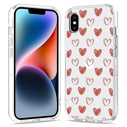 Galafu Hülle für iPhone XS Max, 360 Grad Komplettschutz Stoßfest Handyhülle mit Motiv für Mädchen, Anti-Kratzt Ultra Durchsichtig TPU Silikon Schutzhülle für iPhone XS Max (6.5 inch), Muster 23 von Galafu