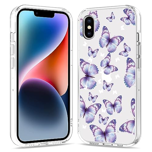 Galafu Hülle für iPhone XS Max, Dünn Transparente Stoßfest TPU Silikon Hanyhülle für Mädchen, Anti-Kratz Kratzfeste Ultra Durchsichtig Schutzhülle mit Motiv für iPhone XS Max (6.5 inch), Muster 27 von Galafu