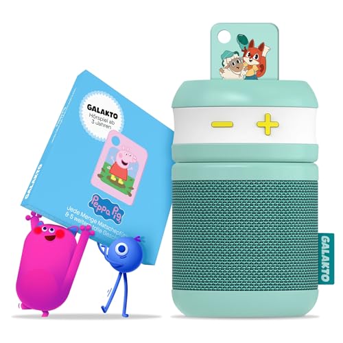 Galakto - Kinder Musik- und Hörspielplayer für zuhause und unterwegs, inkl. 2 Token “Peppa Pig” / “Fox & Sheep”, ohne Internet überall hörbereit, kinderleichte Bedienung, Lange Akkulaufzeit von Galakto (Edel)