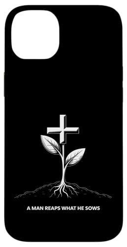 Ein Mann erntet das, was er sät Karma Life Lektion Hülle für iPhone 14 Plus Ein Mann erntet das, was er sät Karma Life Lektion Hülle für iPhone 14 Plus von Galatians 6:7-8