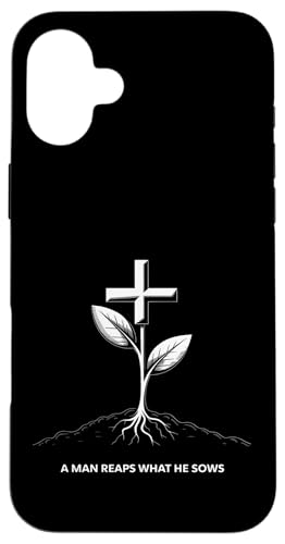 Ein Mann erntet das, was er sät Karma Life Lektion Hülle für iPhone 16 Plus Ein Mann erntet das, was er sät Karma Life Lektion Hülle für iPhone 16 Plus von Galatians 6:7-8
