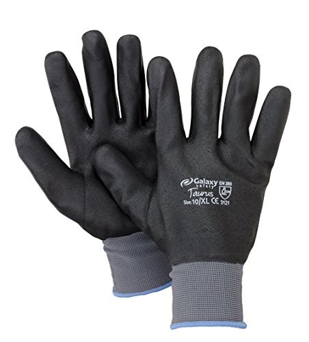 Galaxy Safety 205 09 Arbeitshandschuhe Nitril schwarz und grau 9/Large von Galaxy Safety