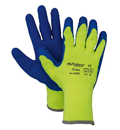 Galaxy Safety 529 10 Handschuhe Latex gelb blau 10/XL von Galaxy Safety