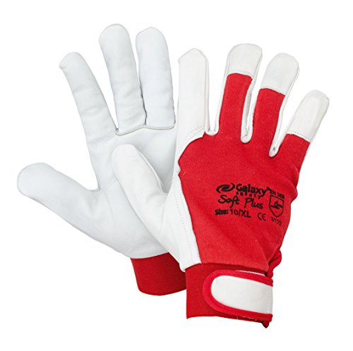 Galaxy Safety Lederhandschuhe Galaxy Soft Plus 221 mit Stoff und Klettverschluss am Handgelenk von Galaxy Safety