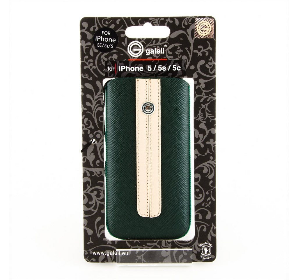 Galeli Handyhülle Leder Tasche Etui für Apple iPhone SE/5S/5 in dunkelgrün/beige Galeli Handyhülle Leder Tasche Etui für Apple iPhone SE/5S/5 in dunkelgrün/beige von Galeli