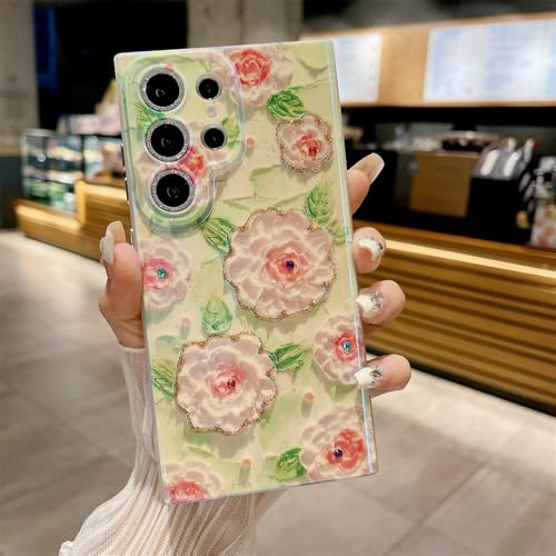 Galful Dünne Handyhülle Samsung Galaxy S22 Ultra Hülle Weich TPU Silikon Case mit Blume Muster Bling Giltter Schutzhülle mit Kameraschutz Kratzfest Stoßfest Fallschutz Cover-Blume 5 Galful Dünne Handyhülle Samsung Galaxy S22 Ultra Hülle Weich TPU Silikon Case mit Blume Muster Bling Giltter Schutzhülle mit Kameraschutz Kratzfest Stoßfest Fallschutz Cover-Blume 5 von Galful