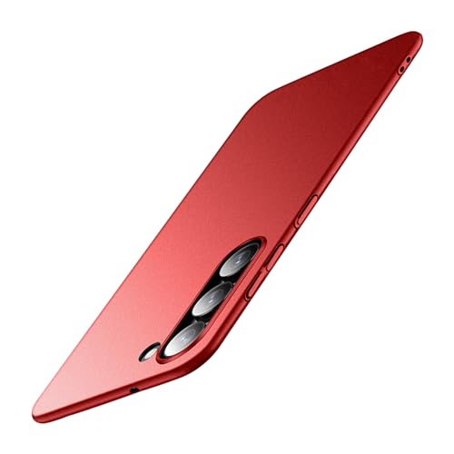 Galful Handyhülle für Samsung Galaxy S24 Slim Case,Matte Hart PC Samsung S24 Hülle Ultra Dünn Schutzhülle Stoßfeste Kratzfeste Hardcase Mattierte Textur Bumper Cover 6.2’’-rot von Galful